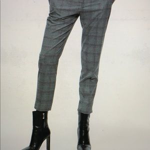 Zara gray checkered cigarette pants
